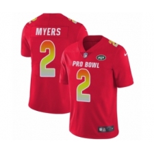 Men's Nike New York Jets #2 Jason Myers Limited Red AFC 2019 Pro Bowl NFL Jersey