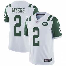 Men's Nike New York Jets #2 Jason Myers White Vapor Untouchable Limited Player NFL Jersey