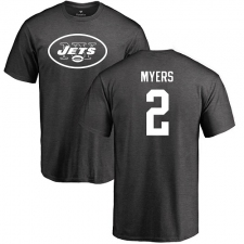 NFL Nike New York Jets #2 Jason Myers Ash One Color T-Shirt