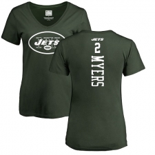 NFL Women's Nike New York Jets #2 Jason Myers Green Backer T-Shirt
