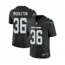Men's New York Jets #36 Doug Middleton Black Alternate Vapor Untouchable Limited Player Football Jersey