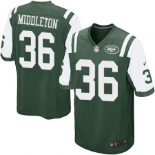 Men's Nike New York Jets #36 Doug Middleton Game Green Team Color NFL Jersey