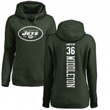NFL Women's Nike New York Jets #36 Doug Middleton Green Backer Pullover Hoodie