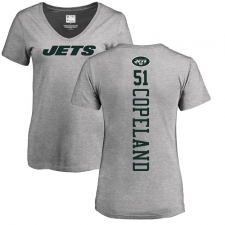 NFL Women's Nike New York Jets #51 Brandon Copeland Ash Backer T-Shirt