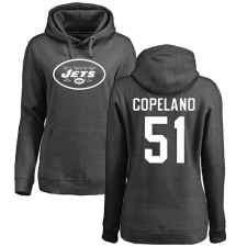 NFL Women's Nike New York Jets #51 Brandon Copeland Ash One Color Pullover Hoodie