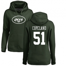 NFL Women's Nike New York Jets #51 Brandon Copeland Green Name & Number Logo Pullover Hoodie