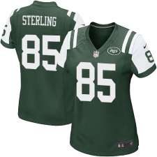 Women Nike New York Jets #85 Neal Sterling Game Green Team Color NFL Jersey