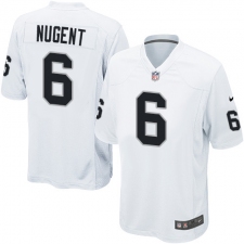 Men's Nike Oakland Raiders #6 Mike Nugent Game White NFL Jersey