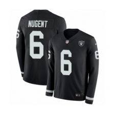 Men's Nike Oakland Raiders #6 Mike Nugent Limited Black Therma Long Sleeve NFL Jersey