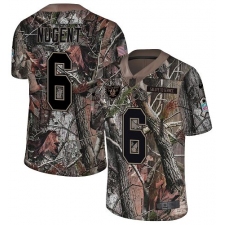 Men's Nike Oakland Raiders #6 Mike Nugent Limited Camo Rush Realtree NFL Jersey