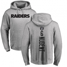 NFL Nike Oakland Raiders #6 Mike Nugent Ash Backer Pullover Hoodie