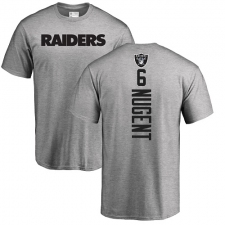 NFL Nike Oakland Raiders #6 Mike Nugent Ash Backer T-Shirt