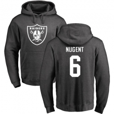 NFL Nike Oakland Raiders #6 Mike Nugent Ash One Color Pullover Hoodie