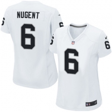 Women Nike Oakland Raiders #6 Mike Nugent Game White NFL Jersey