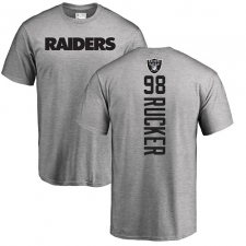 NFL Nike Oakland Raiders #98 Frostee Rucker Ash Backer T-Shirt