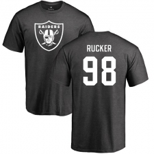 NFL Nike Oakland Raiders #98 Frostee Rucker Ash One Color T-Shirt