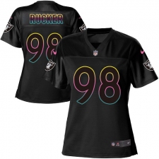 Women Nike Oakland Raiders #98 Frostee Rucker Game Black Fashion NFL Jersey