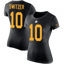 Women's Nike Pittsburgh Steelers #10 Ryan Switzer Black Rush Pride Name & Number T-Shirt