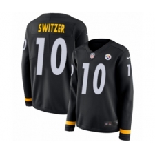 Women's Nike Pittsburgh Steelers #10 Ryan Switzer Limited Black Therma Long Sleeve NFL Jersey