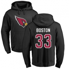 NFL Nike Arizona Cardinals #33 Tre Boston Black Name & Number Logo Pullover Hoodie