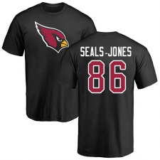 NFL Nike Arizona Cardinals #86 Ricky Seals-Jones Black Name & Number Logo T-Shirt