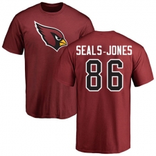 NFL Nike Arizona Cardinals #86 Ricky Seals-Jones Maroon Name & Number Logo T-Shirt