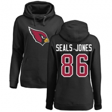 NFL Women's Nike Arizona Cardinals #86 Ricky Seals-Jones Black Name & Number Logo Pullover Hoodie