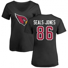 NFL Women's Nike Arizona Cardinals #86 Ricky Seals-Jones Black Name & Number Logo T-Shirt