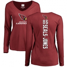 NFL Women's Nike Arizona Cardinals #86 Ricky Seals-Jones Maroon Backer Long Sleeve T-Shirt