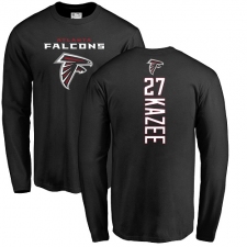 NFL Nike Atlanta Falcons #27 Damontae Kazee Black Backer Long Sleeve T-Shirt