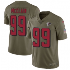 Men's Nike Atlanta Falcons #99 Terrell McClain Limited Olive 2017 Salute to Service NFL Jersey