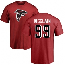 NFL Nike Atlanta Falcons #99 Terrell McClain Red Name & Number Logo T-Shirt