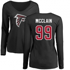 NFL Women's Nike Atlanta Falcons #99 Terrell McClain Black Name & Number Logo Long Sleeve T-Shirt