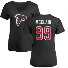 NFL Women's Nike Atlanta Falcons #99 Terrell McClain Black Name & Number Logo T-Shirt