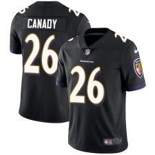 Men's Nike Baltimore Ravens #26 Maurice Canady Black Alternate Vapor Untouchable Limited Player NFL Jersey