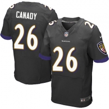 Men's Nike Baltimore Ravens #26 Maurice Canady Elite Black Alternate NFL Jersey