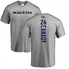 NFL Nike Baltimore Ravens #26 Maurice Canady Ash Backer T-Shirt