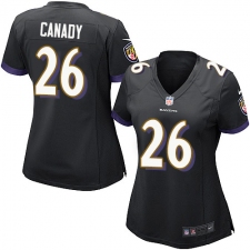 Women Nike Baltimore Ravens #26 Maurice Canady Game Black Alternate NFL Jersey