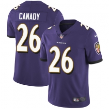 Youth Nike Baltimore Ravens #26 Maurice Canady Purple Team Color Vapor Untouchable Limited Player NFL Jersey