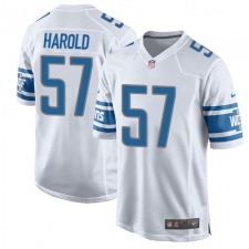 Men's Nike Detroit Lions #57 Eli Harold Game White NFL Jersey