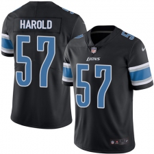 Men's Nike Detroit Lions #57 Eli Harold Limited Black Rush Vapor Untouchable NFL Jersey