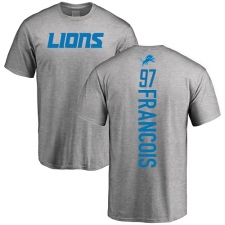 NFL Nike Detroit Lions #97 Ricky Jean Francois Ash Backer T-Shirt