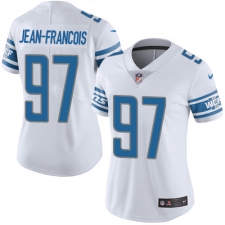 Women's Nike Detroit Lions #97 Ricky Jean Francois White Vapor Untouchable Limited Player NFL Jersey