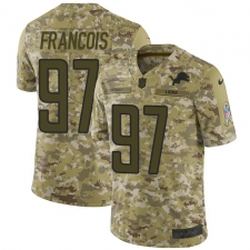 Youth Nike Detroit Lions #97 Ricky Jean Francois Limited Camo 2018 Salute to Service NFL Jersey