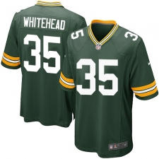Men's Nike Green Bay Packers #35 Jermaine Whitehead Game Green Team Color NFL Jersey