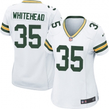 Women's Nike Green Bay Packers #35 Jermaine Whitehead Game White NFL Jersey