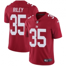 Men's Nike New York Giants #35 Curtis Riley Red Alternate Vapor Untouchable Limited Player NFL Jersey