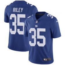 Men's Nike New York Giants #35 Curtis Riley Royal Blue Team Color Vapor Untouchable Limited Player NFL Jersey