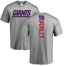 NFL Nike New York Giants #35 Curtis Riley Ash Backer T-Shirt