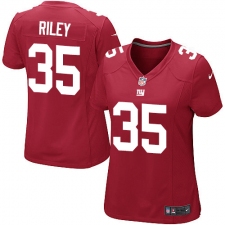 Women's Nike New York Giants #35 Curtis Riley Game Red Alternate NFL Jersey
